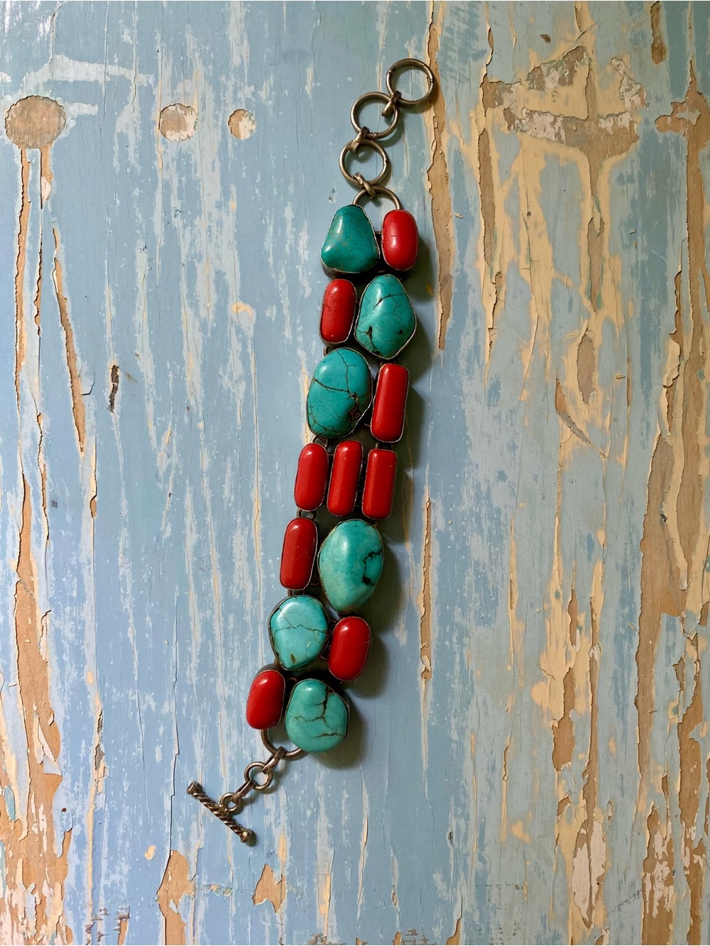 Turquoise & Red Beaded Women’s Bracelet - Brand